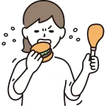 Woman Eating Under Stress SVG Icon